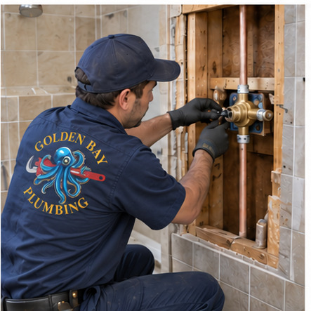 Residential copper supply lines installed for a repipe